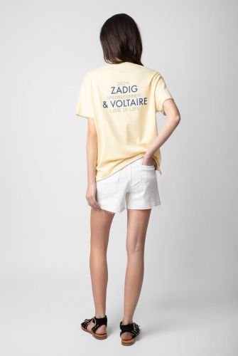 T-shirt en coton jaune clair ZADIG & VOLTAIRE | Marine
