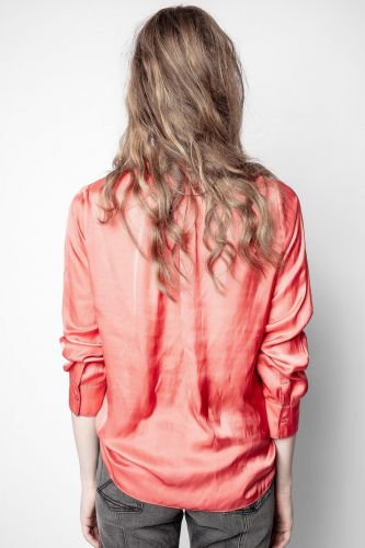 Zadig & Voltaire Vêtements chemise Corail femmes (Zadig-Chemise satin - TINK chemise satin corail) - Marine | Much more than shoes