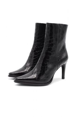 Boots ZINDA noir crocco | MARINE Auvelais