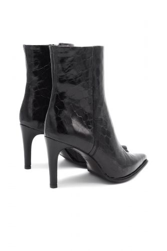 Boots ZINDA noir crocco | MARINE Auvelais