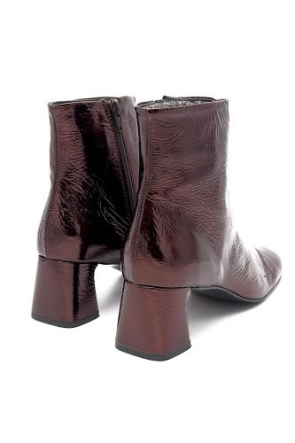 Boots en vernis bordeau ZINDA | Marine