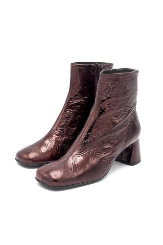 Boots en vernis bordeau ZINDA | Marine