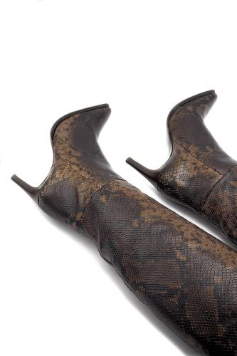 Botte en serpent brune ZINDA | Marine