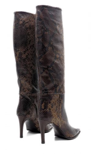 Botte en serpent brune ZINDA | Marine