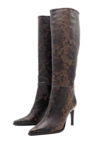 Botte en serpent brune ZINDA | Marine