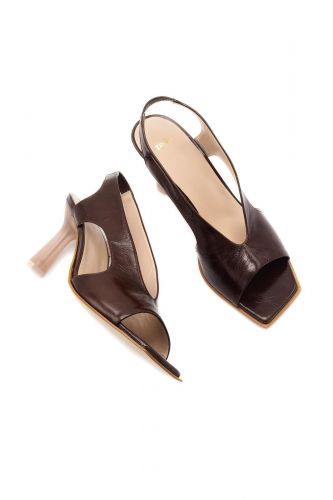 Zinda Sandale Brun femmes (Bout ouvert marron  - 3543 sandale marron vernis) - Marine | Much more than shoes
