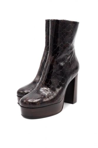 Boots ZINDA brun crocco | MARINE Auvelais