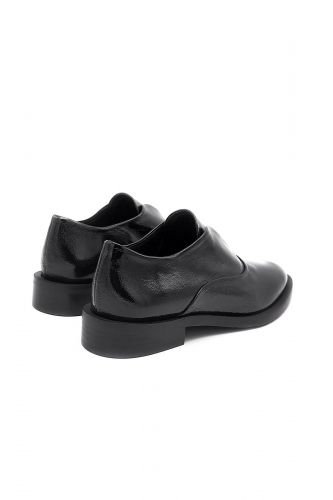 Mocassin en cuir vernis noir ZINDA | Marine