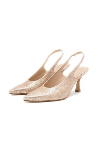 Zinda slingback Cuivre femmes (pointu talon haut lizard cuivré - 3109 rose gold TH) - Marine | Much more than shoes