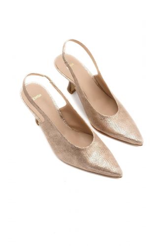 Zinda slingback Cuivre femmes (pointu talon haut lizard cuivré - 3109 rose gold TH) - Marine | Much more than shoes