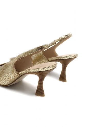 Zinda slingback Or femmes (pointu talon haut print snake - 3109 or TH) - Marine | Much more than shoes