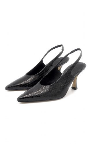 Zinda slingback Noir femmes (pointu talon haut - 3109 noir TH) - Marine | Much more than shoes