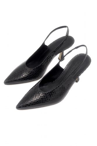 Zinda slingback Noir femmes (pointu talon haut - 3109 noir TH) - Marine | Much more than shoes