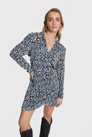 Alix The Label robe Multicolor femmes (Robe lurex fleurie - 6336 Knitted Flower Lurex) - Marine | Much more than shoes