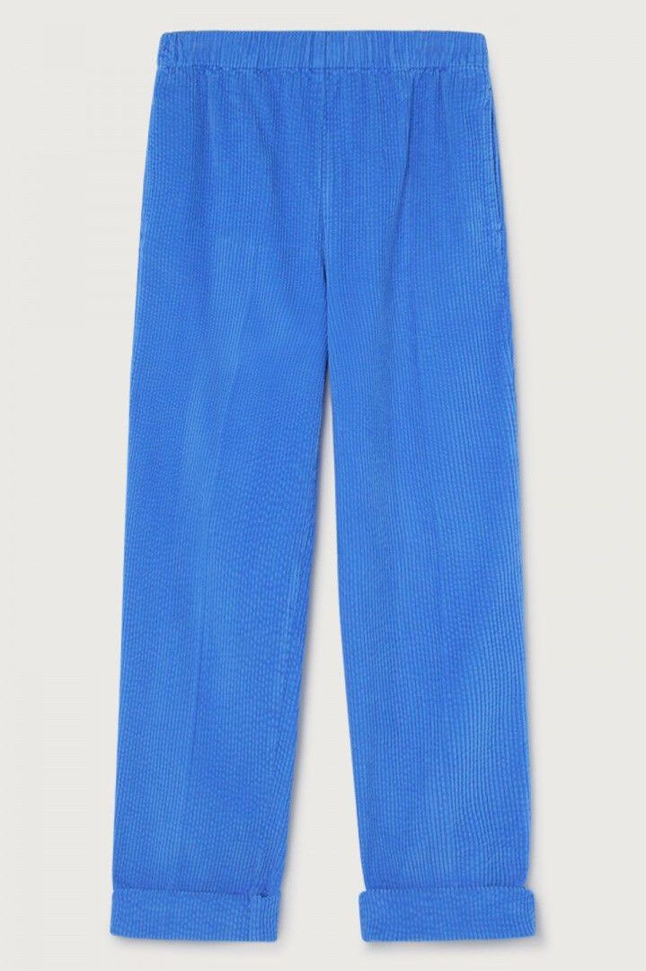 Pantalon en velours bleu vif  American Vintage | Marine