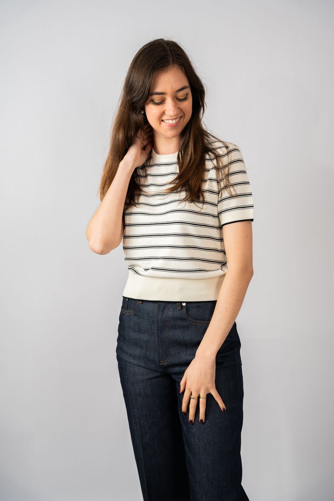 A.P.C. Femme blouse Noir/beige