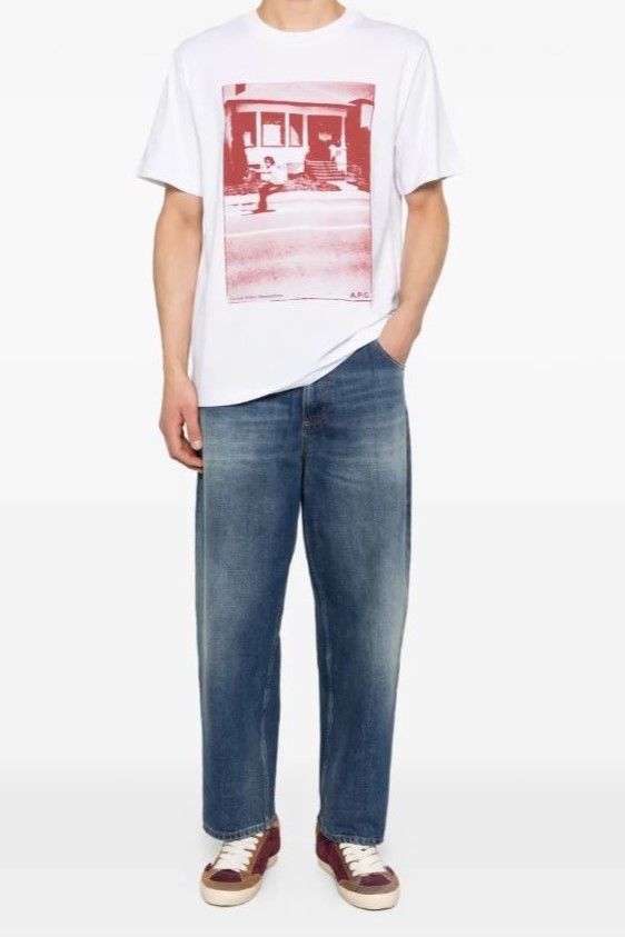 A.P.C. Homme tee-Shirt Blanc