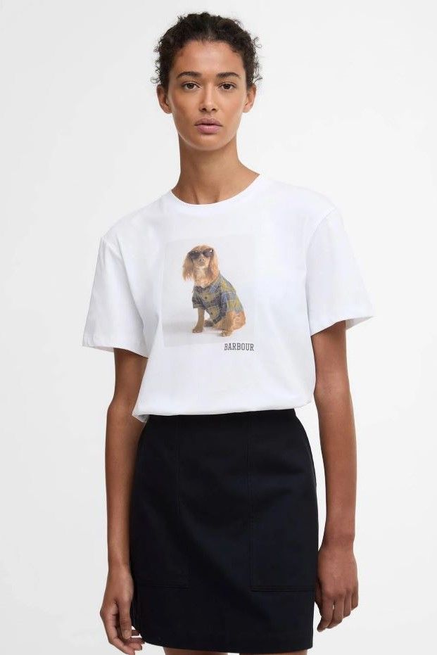 Barbour tee-Shirt Blanc