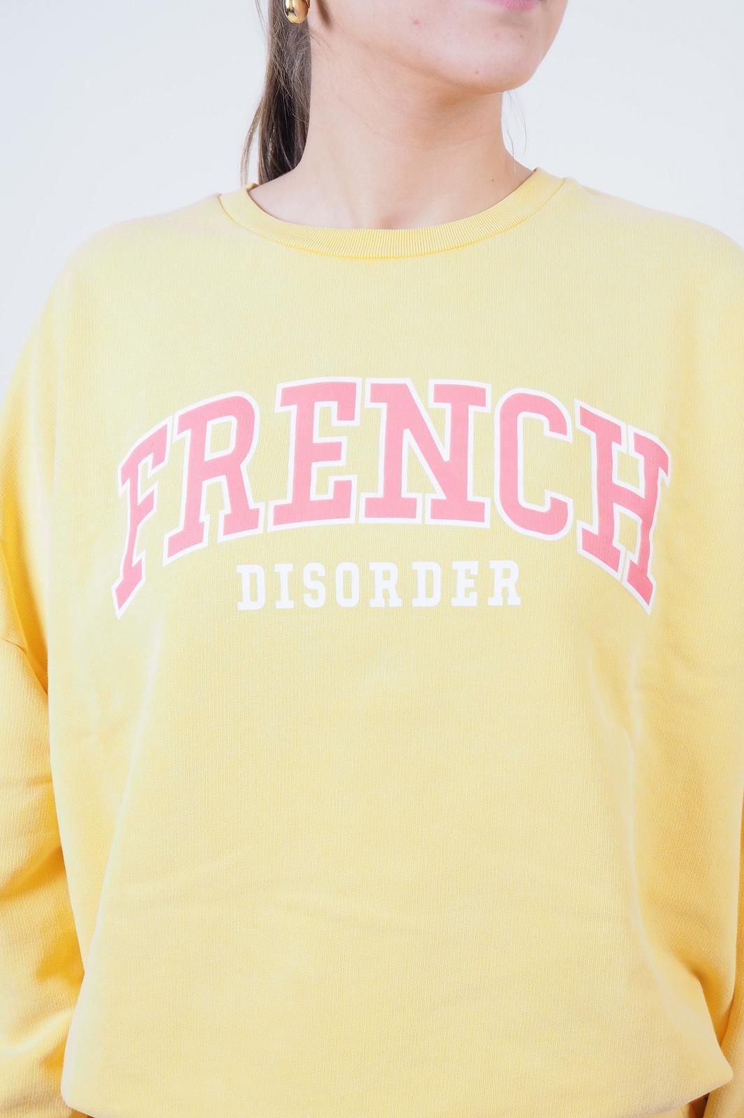 Sweat jaune & rose pastel FRENCH DISORDER Marine