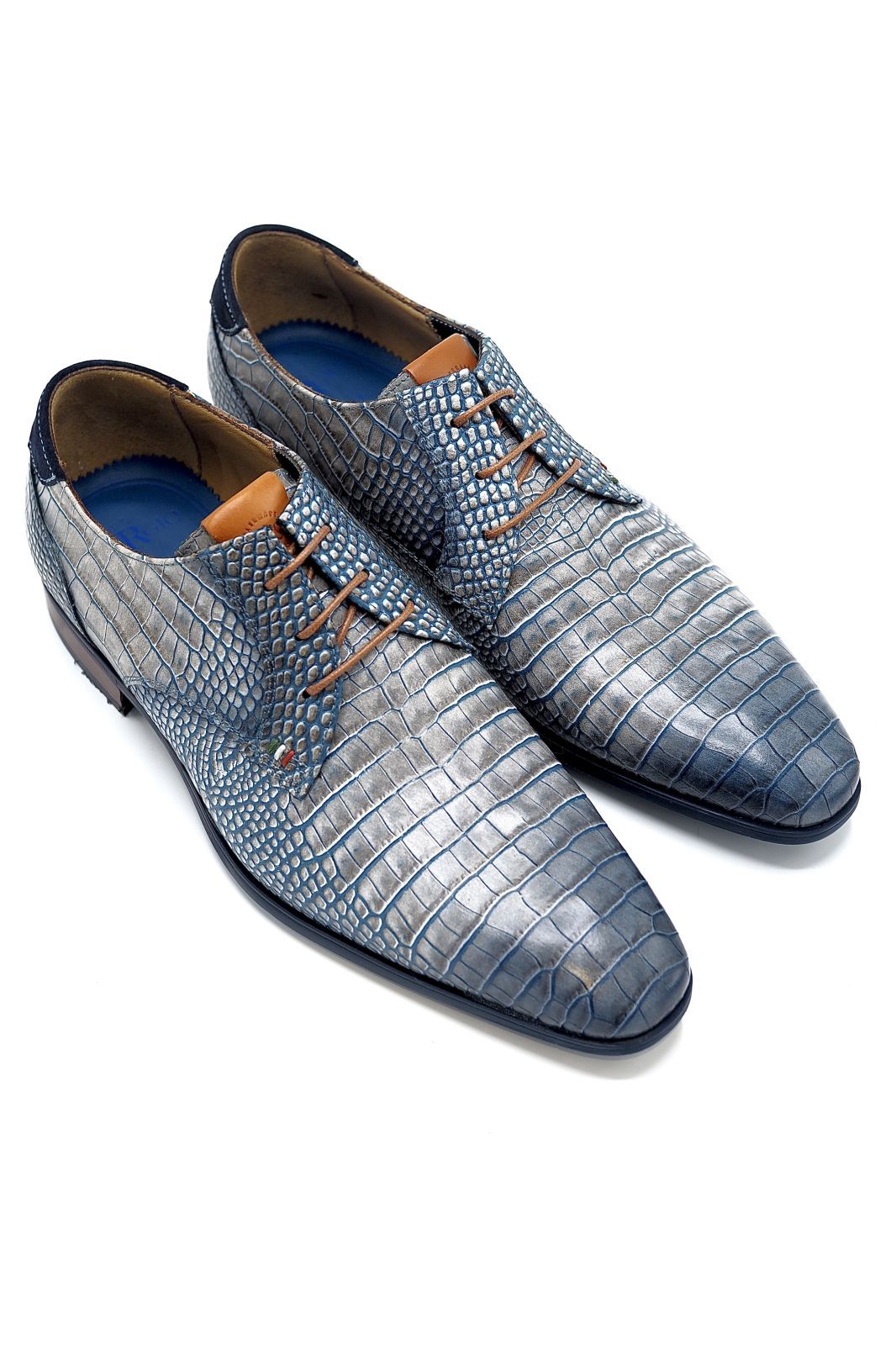 Giorgio 1958 molière Bleu hommes (GG1958-Classic lacet - 964145 classic crocco BLU) - Marine | Much more than shoes