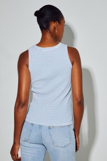 Imprévu top Bleu/blanc