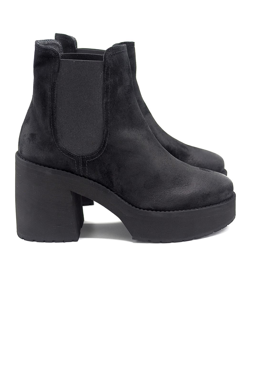 Janet&Janet boots Noir femmes (J&J-Chelsea 2 élastiques - 46900 Boots élastiques ½ talon) - Marine | Much more than shoes