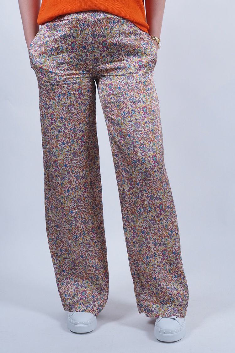 Pantalon fleuri multicolore JEFF | Marine