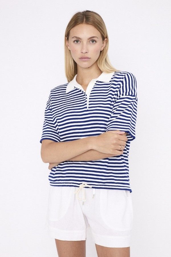 Jeff polo Bleu/blanc