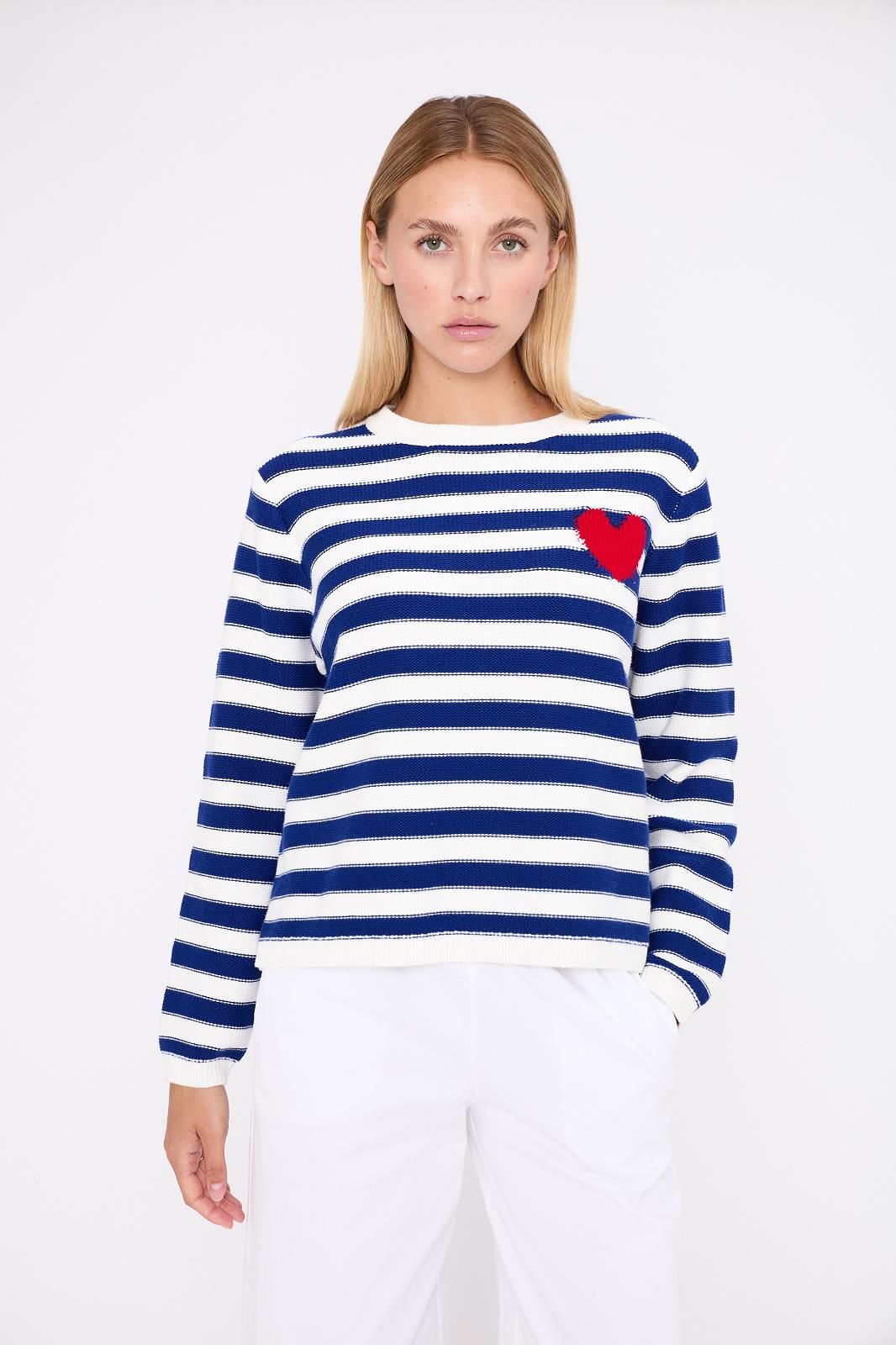 Jeff pull Bleu/blanc