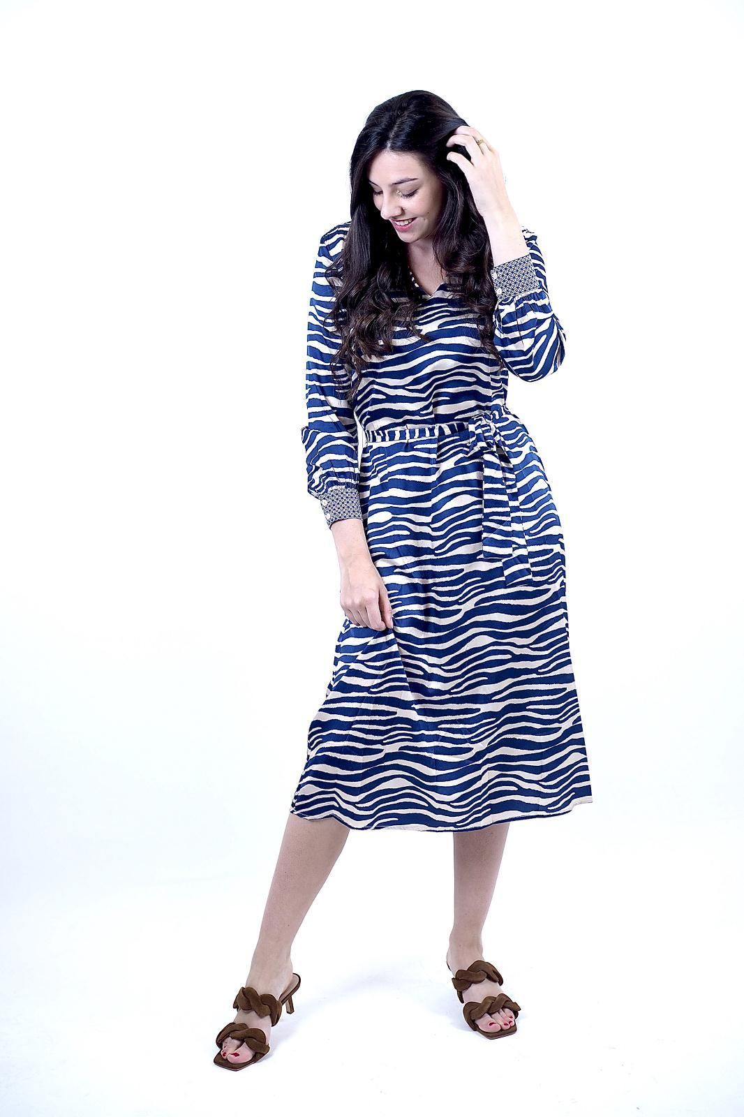 Joyce & Girls robe Bleu/blanc Joyce & Girls robe Bleu/blanc
