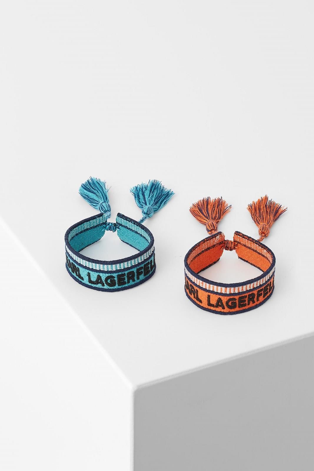 Duo de bracelets orange & bleu KARL LAGERFELD | Marine