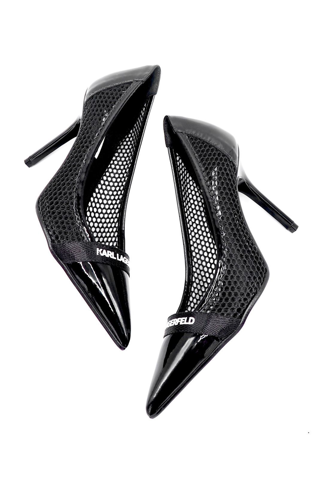 Karl Lagerfeld escarpin Noir femmes (KL-Epin TH - MANOIR Epin noir + filet) - Marine | Much more than shoes