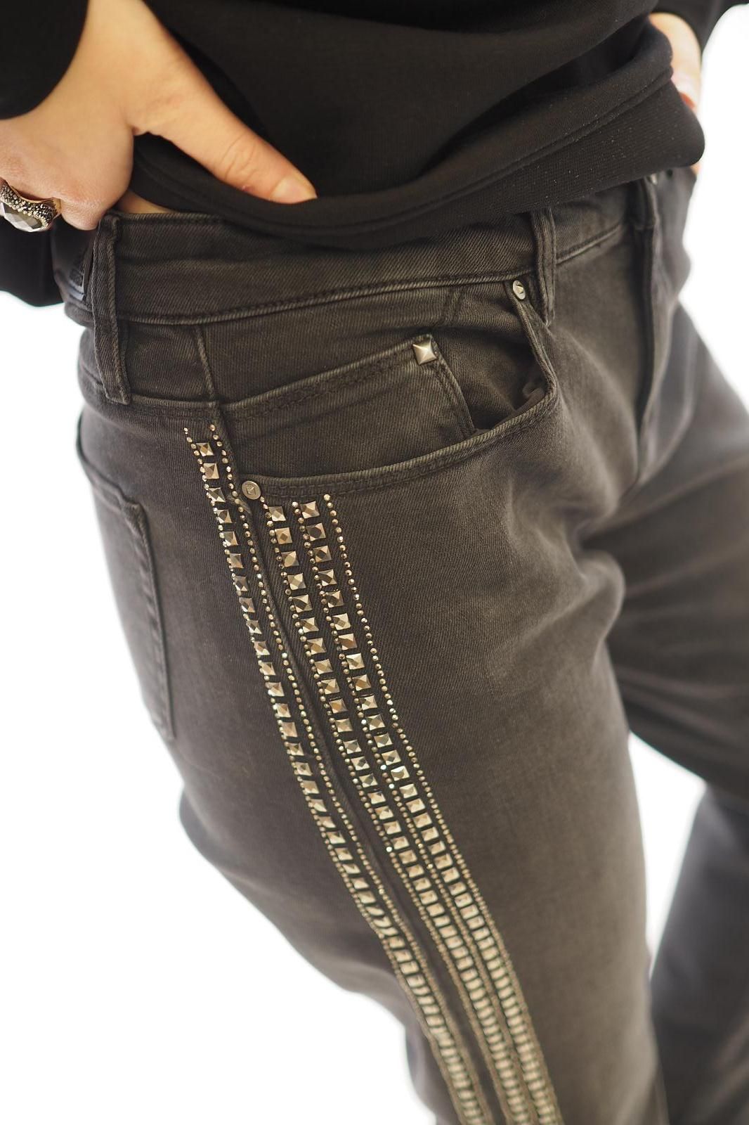 Karl Lagerfeld pantalon Gris femmes (KL-Jeans clous - 1102 jeans gris côté clous) - Marine | Much more than shoes