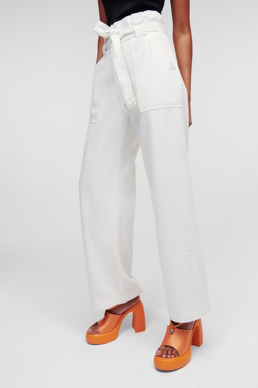 Pantalon jeans blanc & large KARL LAGERFELD | Marine