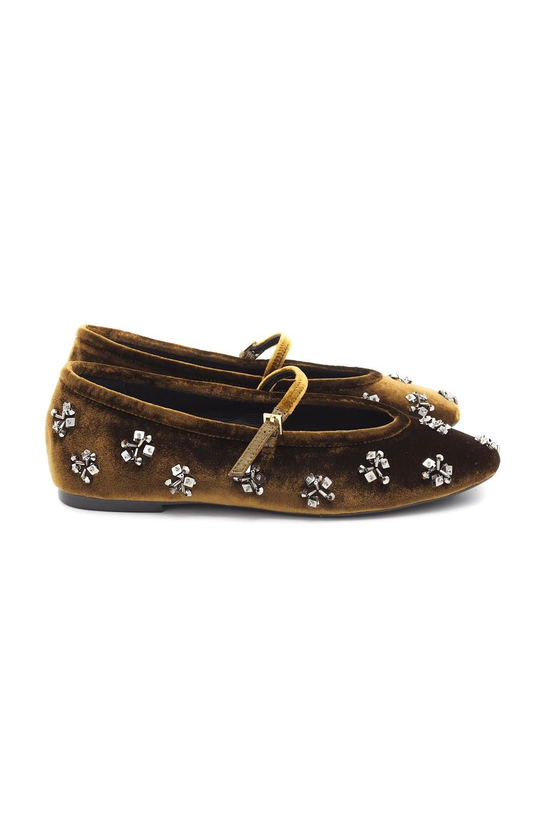 Lola Cruz Ballerine Kaki