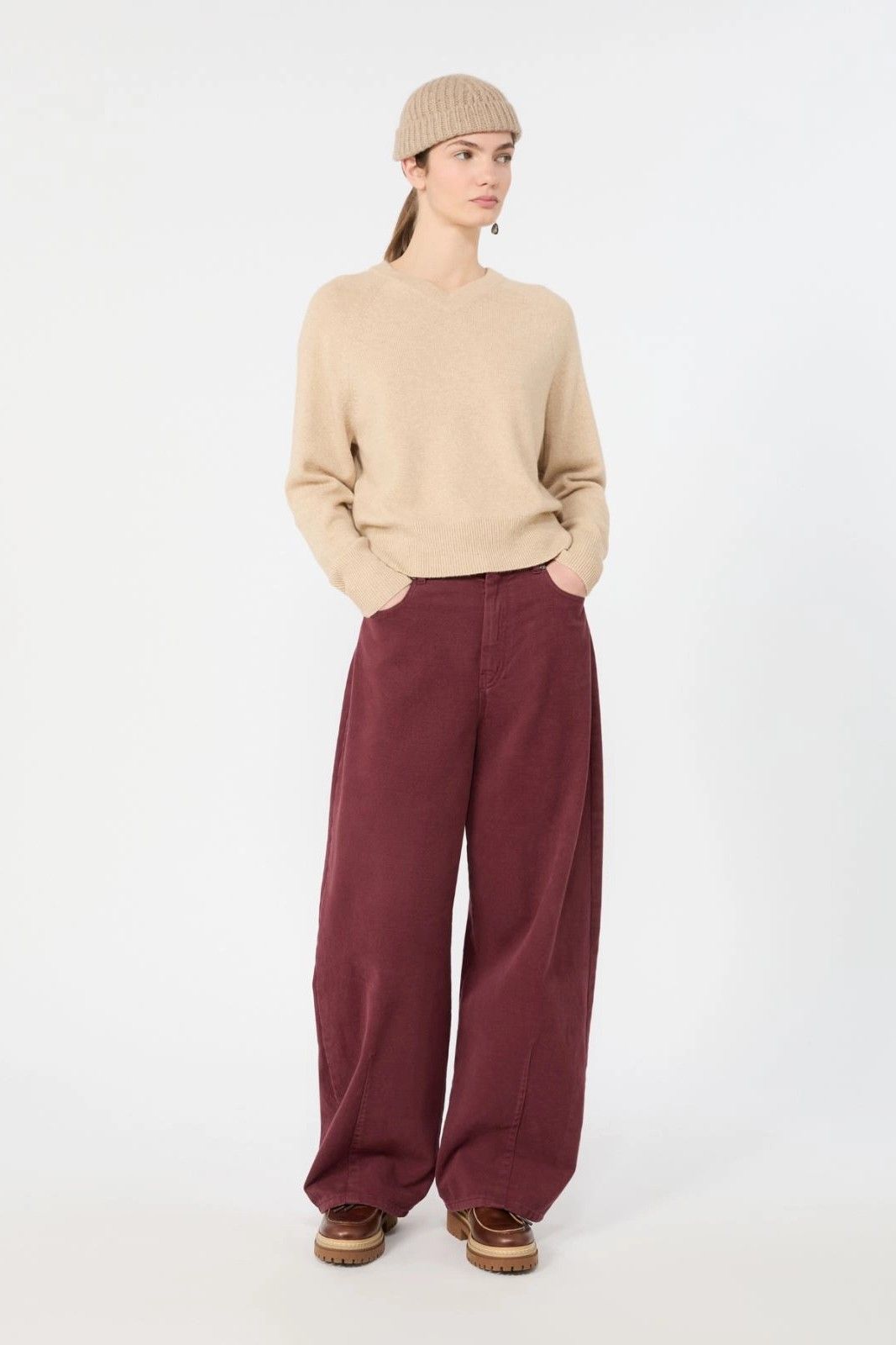 MaxMara-Weekend pantalon Bordeaux