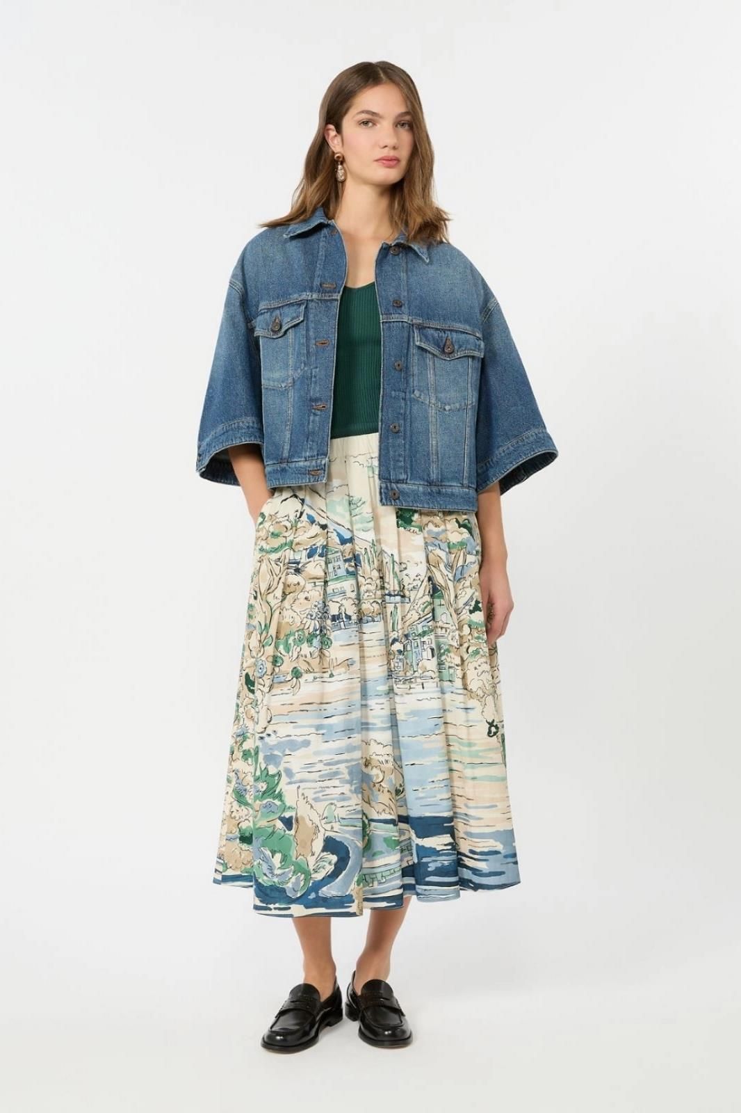 MaxMara-Weekend jupe Vert