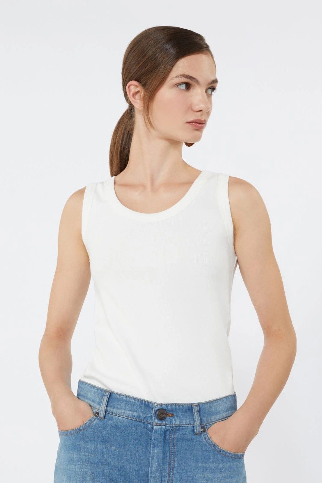 MaxMara-Weekend top Blanc