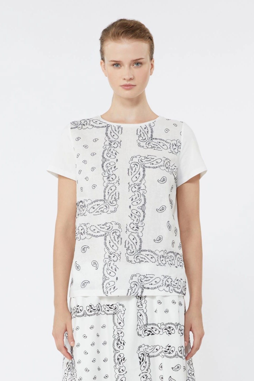 MaxMara-Weekend tee-Shirt Noir/blanc