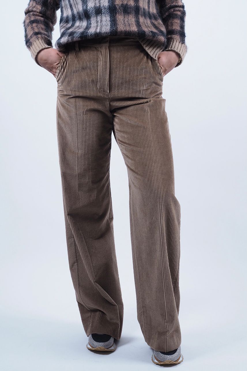 Pantalon large en velours brun MAXMARA | Marine