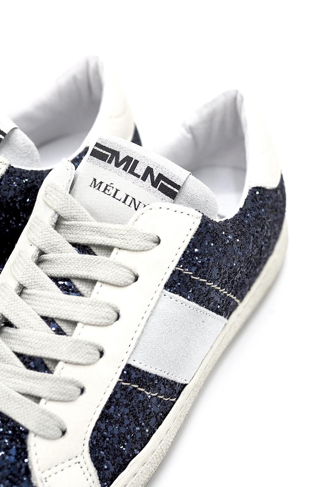 Méliné basket bas Bleu femmes (Méli-Basket bas GG Glitter - BUP1329 glitter  bleu) - Marine | Much