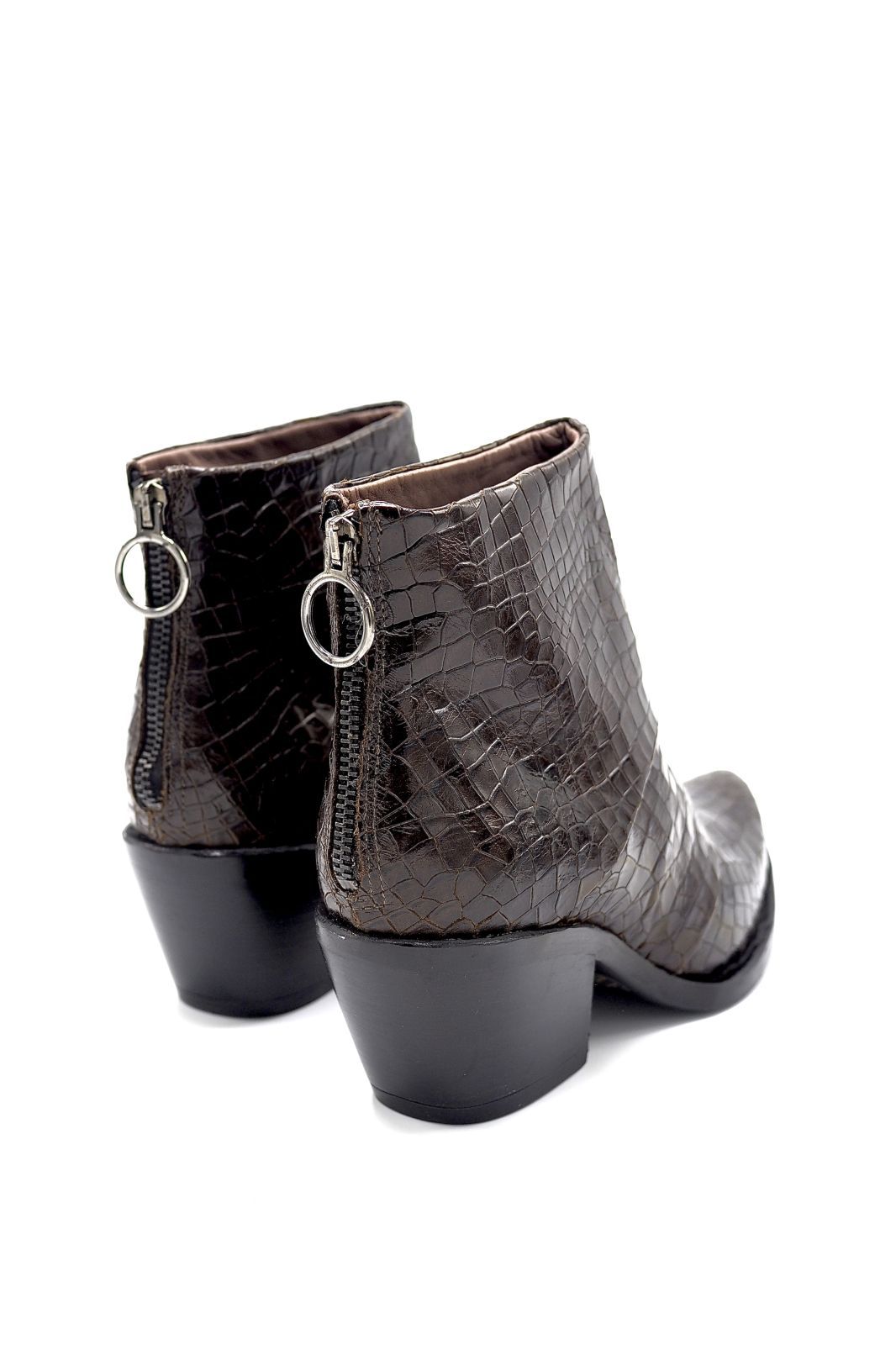 Mjus boots Brun-multi femmes (MJUS-Santiag tirette arrière - 793245 Santiag croco marron) - Marine | Much more than shoes