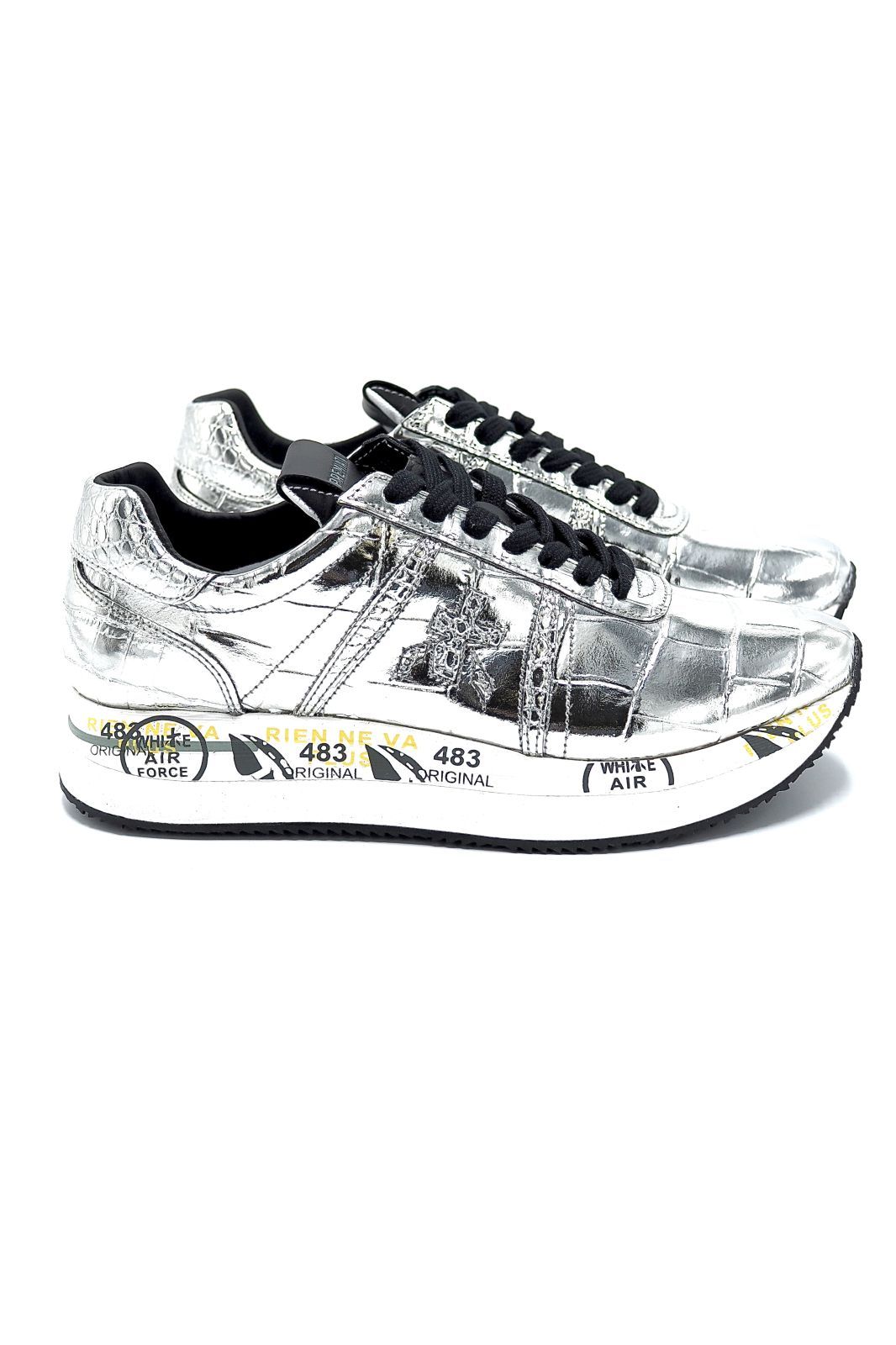Premiata basket bas Argent Premiata basket bas Argent