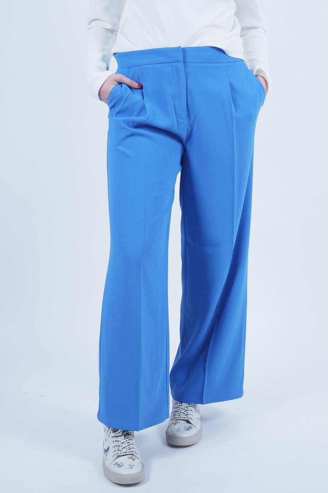 Pantalon large bleu vif SELECTED | Marine
