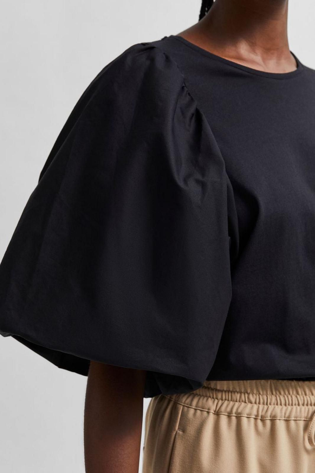 Selected Femme tee-Shirt Noir Selected Femme tee-Shirt Noir