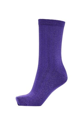 Chaussette violette SELECTED | Marine