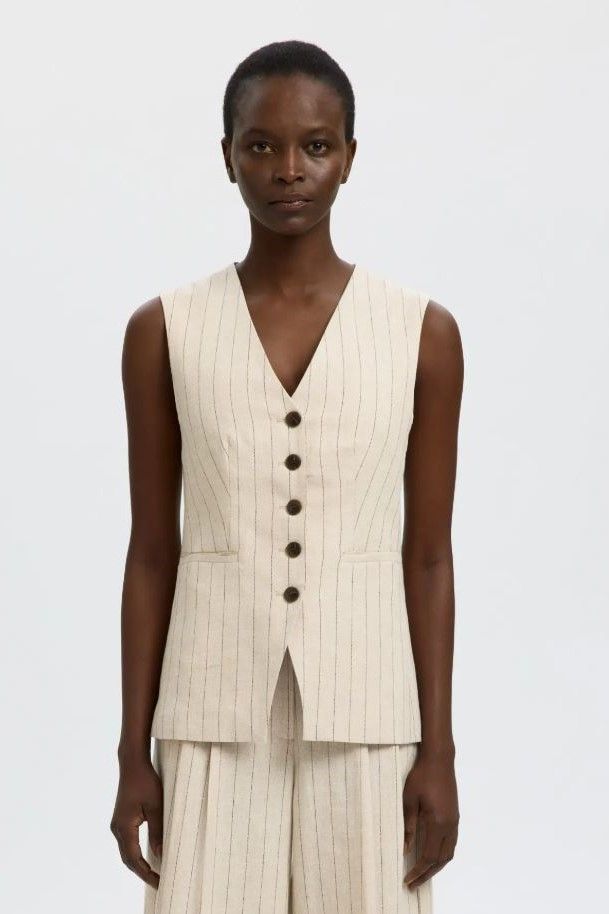 Selected Femme gilet Beige