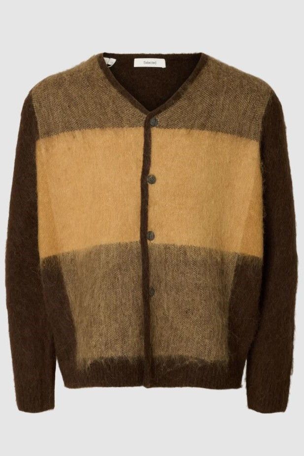 Selected  Homme cardigan Brun-multi