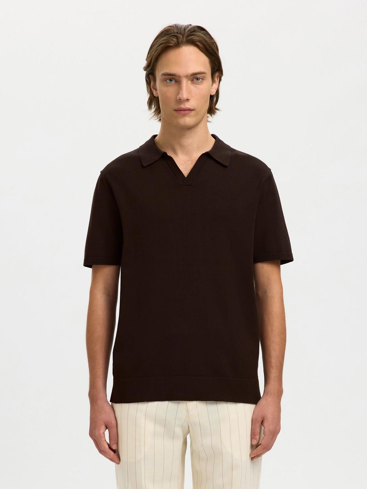 Selected  Homme polo Brun