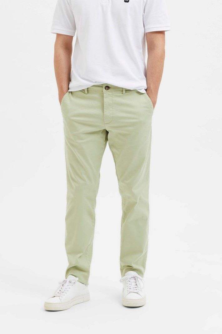 Pantalon chic & droit vert pistache SELECTED | Marine